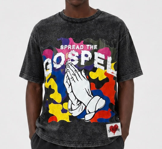 Dark Grey Spread The Gospel Tee